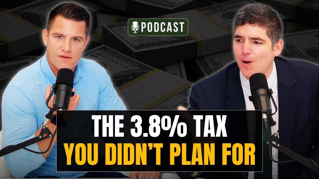 Two advisers recording a podcast episode titled The 3.8% Tax You Didn’t Plan For